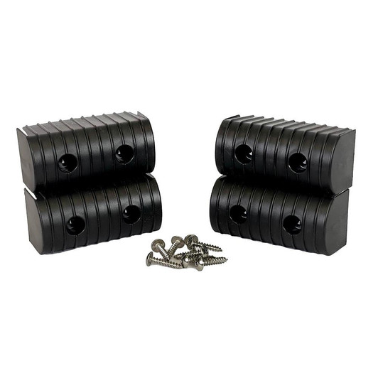  Caliber BunkWrap End Cap 2x4" Black Accessory Kit w/Stainless Steel Hardware *4-Pack 
