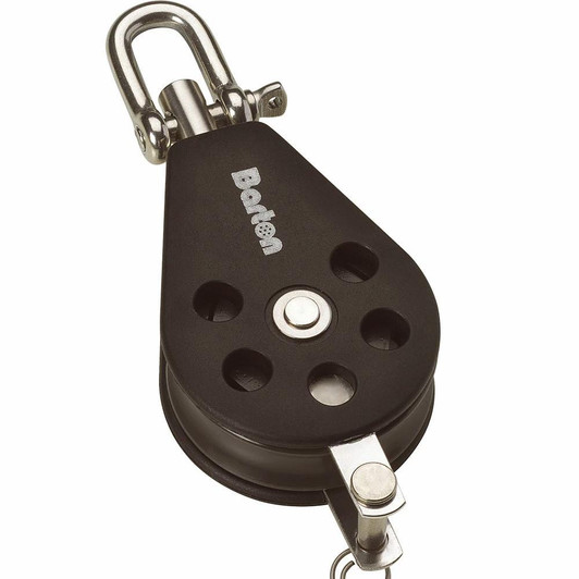Barton Marine Barton Size 1 30mm Plain Bearing Pulley Block Single Swivel & Becket 