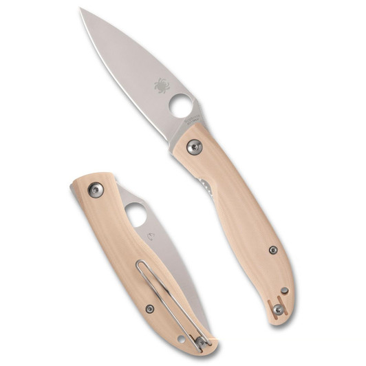  Spyderco Mantra 4 G-10 3.34" Wht/slv 