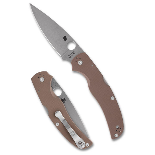  Spyderco Native Chief 4.08" Brn/slv 