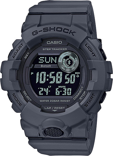 G-SHOCK/VLC DISTRIBUTION Casio G-Shock GBD800UC8 Bluetooth Fitness Tracker Watch — Gray, 200M Water Resistance 
