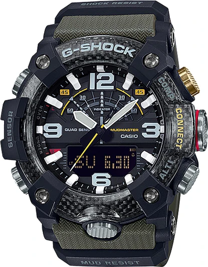 G-SHOCK/VLC DISTRIBUTION Casio G-Shock Mudmaster GGB100-1A3 — Green, 200m Water Resistance 
