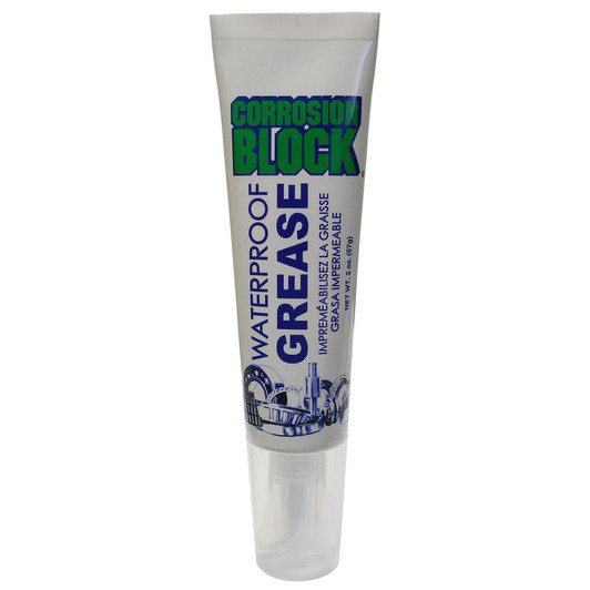  Corrosion Block High Performance Waterproof Grease - 2oz Tube - Non-Hazmat, Non-Flammable & Non-Toxic 