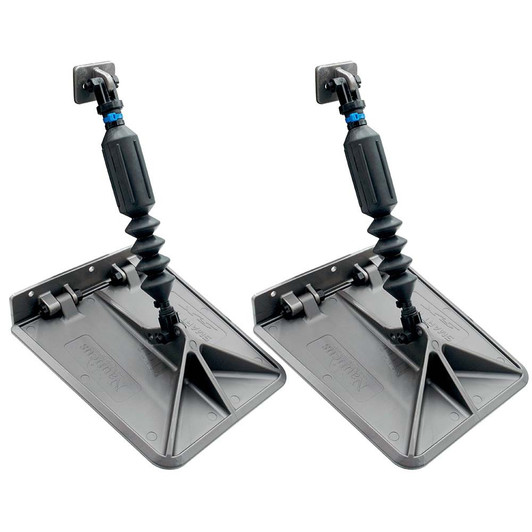 Lectrotab SX 9.5 x 10 Smart Tabs 18-22' Boats w/80lb Actuators - 150-240HP - Gunmetal Grey