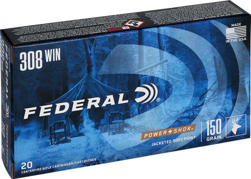 Federal Power-shok 308win - 150gr Sp 20rd 10bx/cs