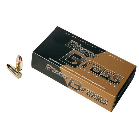Blazer Ammunition Blazer Brass Ammunition - 9mm Luger, 115 Gr, Fmj, 1145 Fps, 50/bx