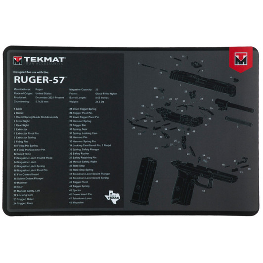 TekMat Tekmat Pstl Mat For Ruger 57 Blk 