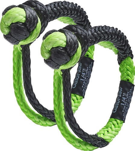  Bubba Rope Mini Gator Jaw 1/4" - Synthetic Shackles Black/green 