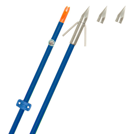 Fin-finder Fin Finder Raider Pro Bowfishing Arrow Blue W/ Bighead Point 