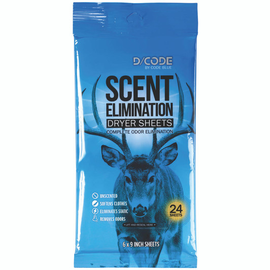  Code Blue D-code Odor Eliminator Dryer Sheets 