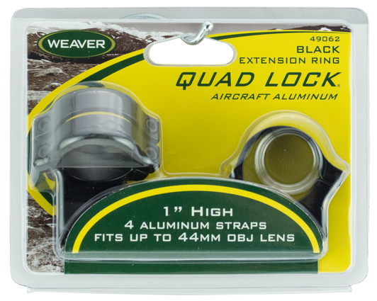 Weaver Rings Detachable Quad- - Lock 1" High Extenion Black
