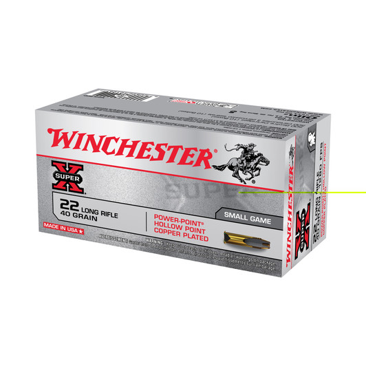 Win Ammo Super-x .22lr 50-pack - 1280fps. 40gr. Power Point Hp<