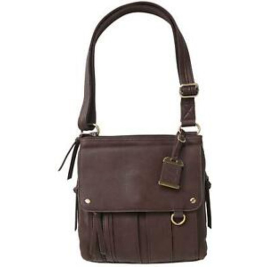 Bulldog Concealed Carry Purse - Med. Cross Body Chocolate Brn