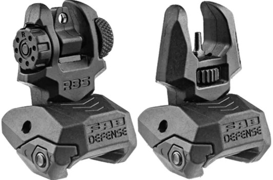 F.a.b. Defense Front & Rear - Back Up Sights Black