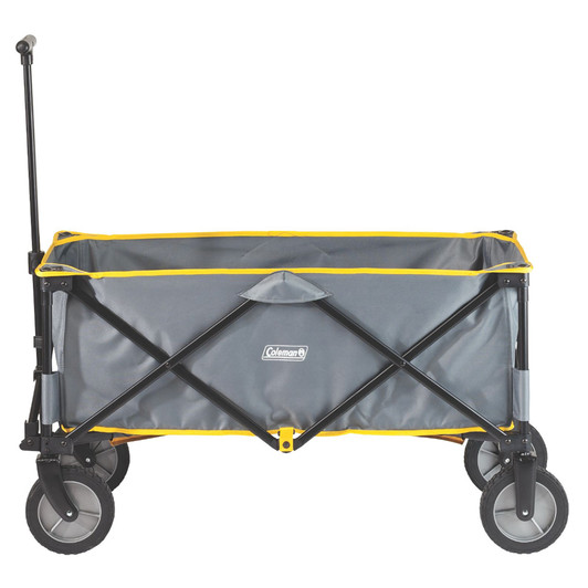 Coleman Folding Camp Wagon W/ - Wheels Gray/black/yellow Trim!