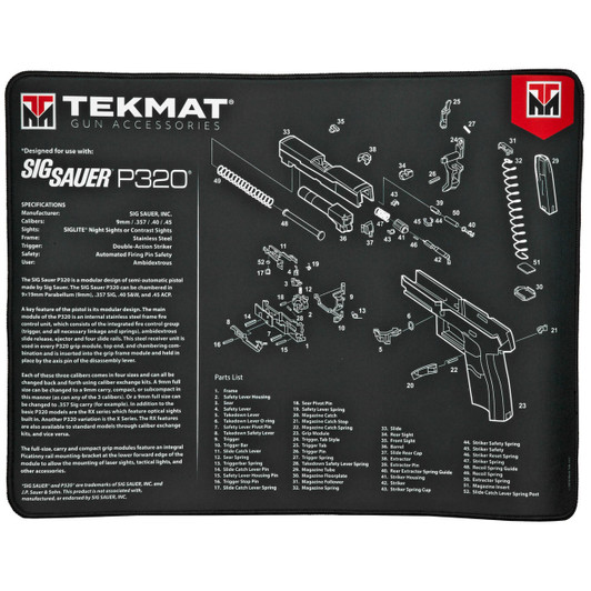 TekMat Tekmat Ultra Pstl Mat Sig P320 Blk 