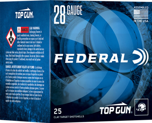 Federal Top Gun 28ga 3/4oz - 1330fps #8 250rd Case Lot