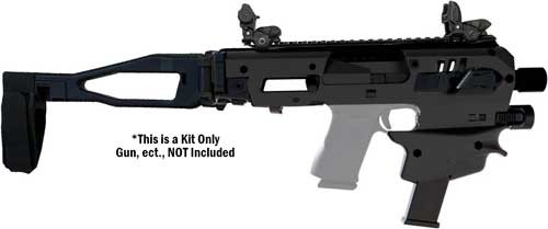 Caa Mck Micro Conversion Kit - Gen 2 For Glock 43 W/brace Blk