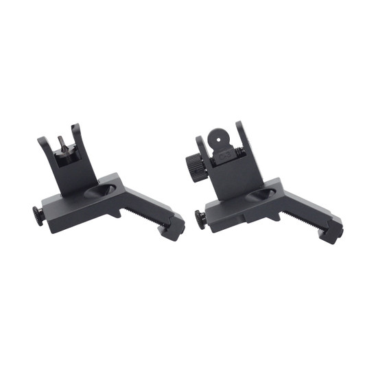 Je Flip Up Front/rear Sight - 45 Degree Offset Aluminum Blk