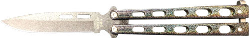 Bear & Son Butterfly Knife - 2.38" Galaxy Pwdr Coat Spr Pnt