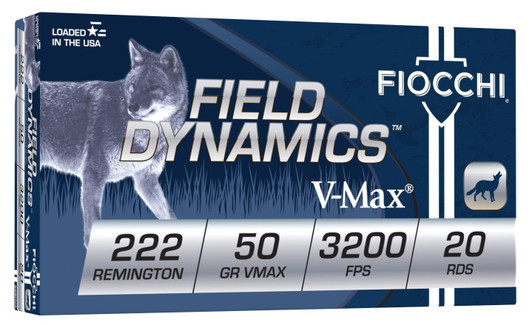 Fiocchi 222 Rem 50gr V-max - 20rd 10bx/cs