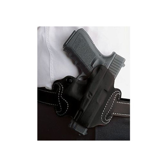 Desantis Mini Slide Holster - Owb Rh Leather S/a Hellcat Blk
