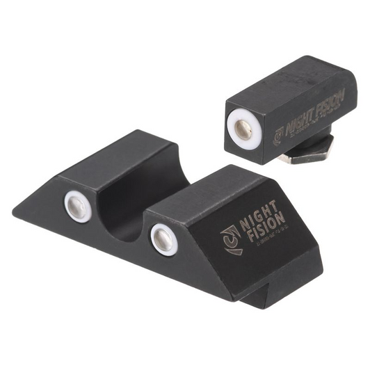 Night Fision Tritium White Dot - "u" Rear For Glock Sight Set!
