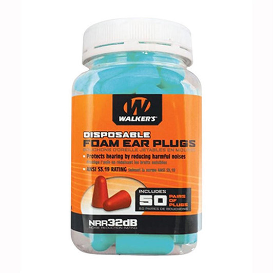 Walkers Game Ear Foam Ear Plugs Teal 50-pk 