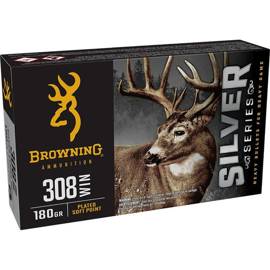 Browning Ammunition 308 Winchester 180gr Plated Soft Point 20/box 