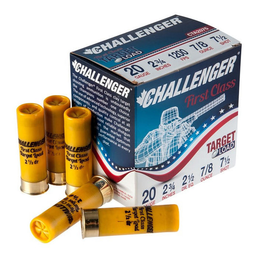 Challenger Ammo 20 Gauge 2-3/4'' 7/8 Oz #7.5 Shot 250/case (cta2075) 