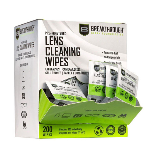 BREAKTHROUGH CLEAN TECHNOLOG Multi-purpose Lens Wipes - White, 5" X 6", 200/pk 