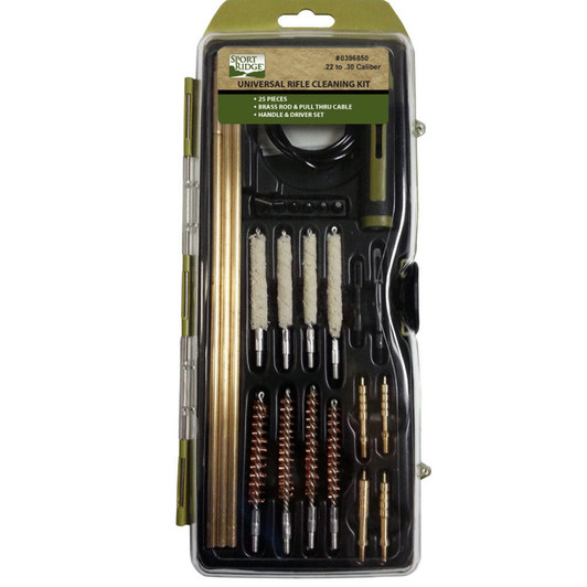 SPORT RIDGE Universal Rifle Cleaning Kit - 25 Piece 