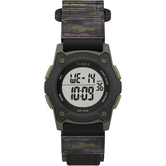Timex Kid's Digital 35mm Watch - Green Camo w/Fastwrap Strap