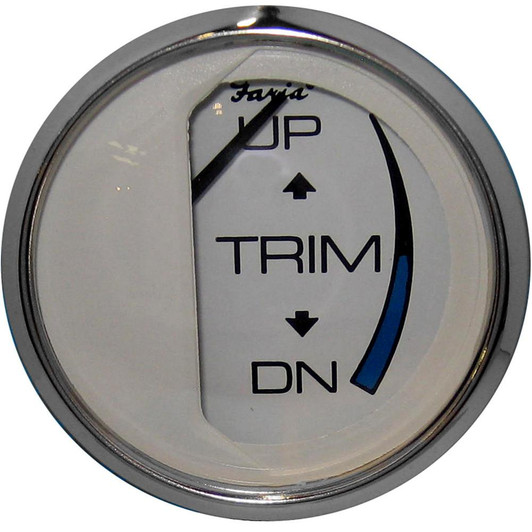 Faria Beede Instruments Faria Chesapeake White SS 2" Trim Gauge (J/E/Suzuki Outboard) 