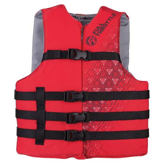  Full Throttle Adult Universal Ski Life Jacket - Red 