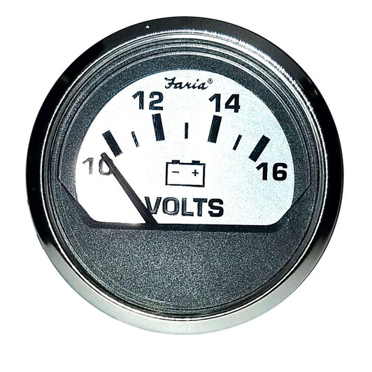 Faria Beede Instruments Faria Spun Silver 2" Voltmeter 