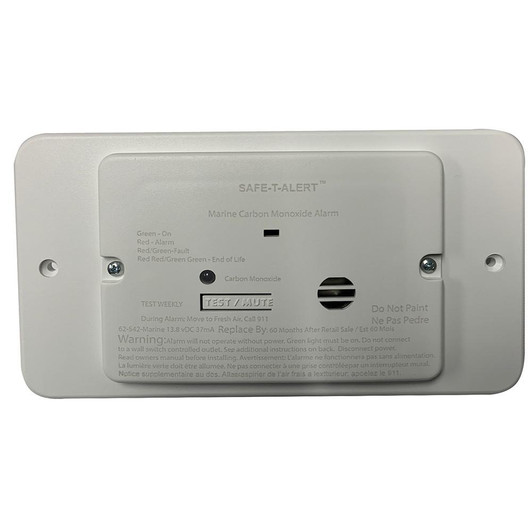  Safe-T-Alert 65 Series Marine Carbon Monoxide Alarm - Flush Mount - 12V - White 