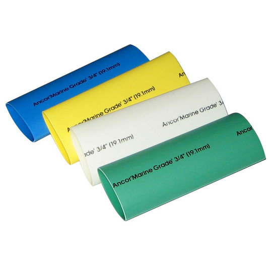  Ancor Adhesive Lined Heat Shrink Tubing - 4-Pack, 3", <18 AWG, Assorted Colors 