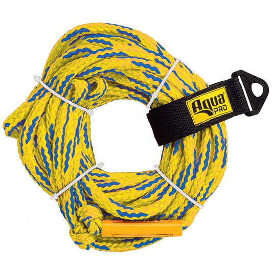  Aqua Leisure 4-Person Floating Tow Rope - 4,100lb Tensile - Yellow 