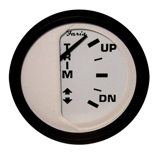 Faria Beede Instruments Faria Euro White 2" Trim Gauge f/ Johnson/Evinrude/Suzuki (Outboard) 