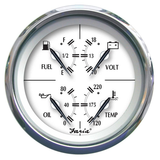 Faria Beede Instruments Faria Newport SS 4" Multifunction Gauge 
