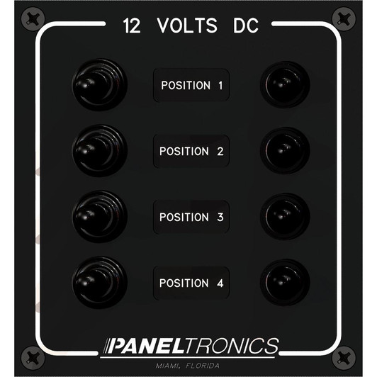  Paneltronics Waterproof Panel - DC 4-Position Toggle Switch & Circuit Breaker 