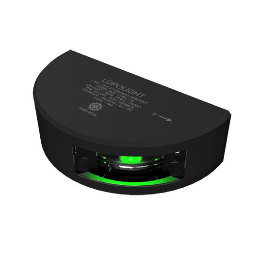  Lopolight Series 101-001 - Starboard Side Light - 1NM - Vertical Mount - Green - Black Housing 