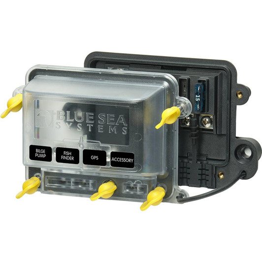 Blue Sea Systems Blue Sea 5056100 - Water Resistant ST-Blade Fuse Block w/Cover 