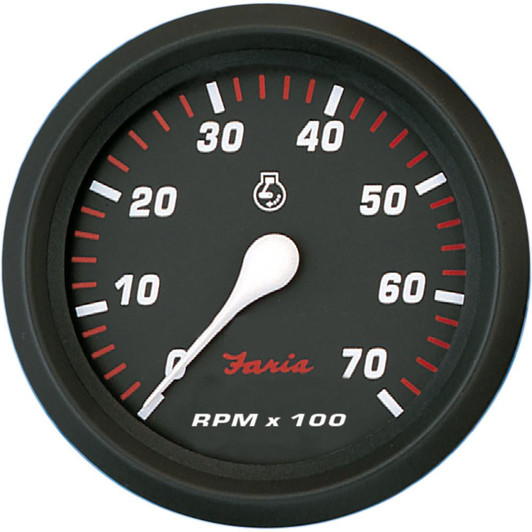 Faria Beede Instruments Faria Professional Red 4" Tachometer - 7,000 RPM 