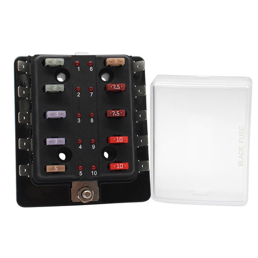  Cole Hersee Standard 10 MINI Series Fuse Block w/LED Indicators 
