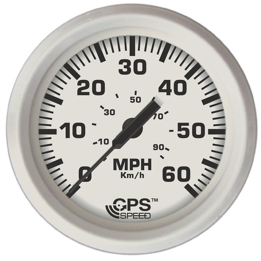 Faria Beede Instruments Faria Dress White 4" GPS Speedometer - 60 MPH 