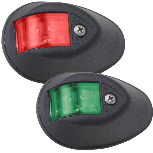  Perko LED Sidelights - Red/Green - 12V - Black Housing 