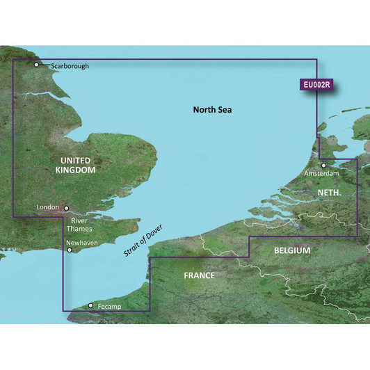  Garmin BlueChart® g3 HD - HXEU002R - Dover to Amsterdam & England Southeast - microSD™/SD™ 