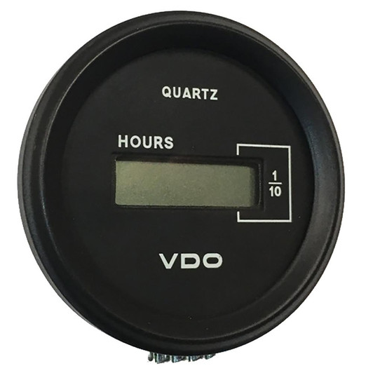  VDO Cockpit Marine 52mm (2-1/16") LCD Hourmeter - Black Dial/Chrome Bezel 
